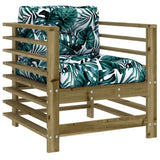 Garden Chairs with Cushions 2 pcs Impregnated Wood Pine