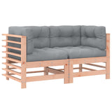 Corner Sofas with Cushions 2 pcs Solid Wood Douglas