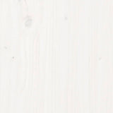 Garden Footstools with Cushions 2pcs White Solid Wood Pine