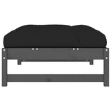 Garden Footstool Grey 120x80 cm Solid Wood Pine