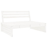 Middle Sofa White 120x80 cm Solid Wood Pine
