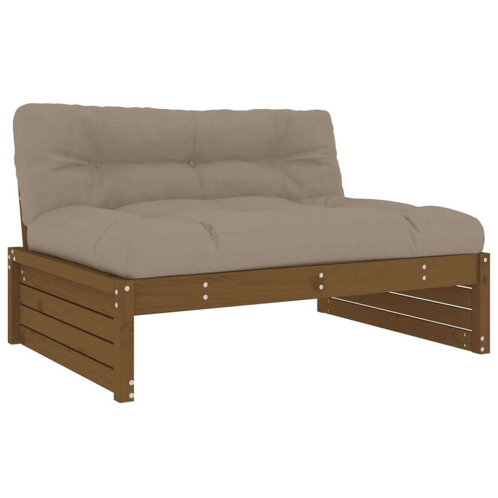 Middle Sofa Honey Brown 120x80 cm Solid Wood Pine