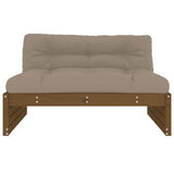 Middle Sofa Honey Brown 120x80 cm Solid Wood Pine