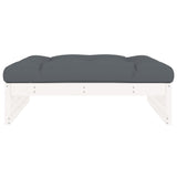 Garden Footstool White 120x80 cm Solid Wood Pine