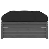 Garden Footstool Grey 120x80 cm Solid Wood Pine