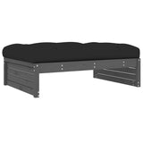 Garden Footstool Grey 120x80 cm Solid Wood Pine