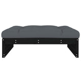 Garden Footstool Black 120x80 cm Solid Wood Pine