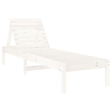 Sun Loungers 2 pcs with Table White Solid Wood Pine