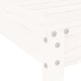 3 Piece Garden Bistro Set White Solid Wood Pine