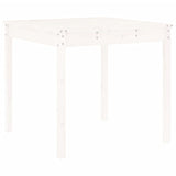 5 Piece Garden Dining Set White Solid Wood Pine