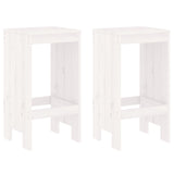 3 Piece Garden Bar Set White Solid Wood Pine