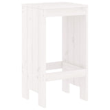 3 Piece Garden Bar Set White Solid Wood Pine