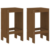 3 Piece Garden Bar Set Honey Brown Solid Wood Pine