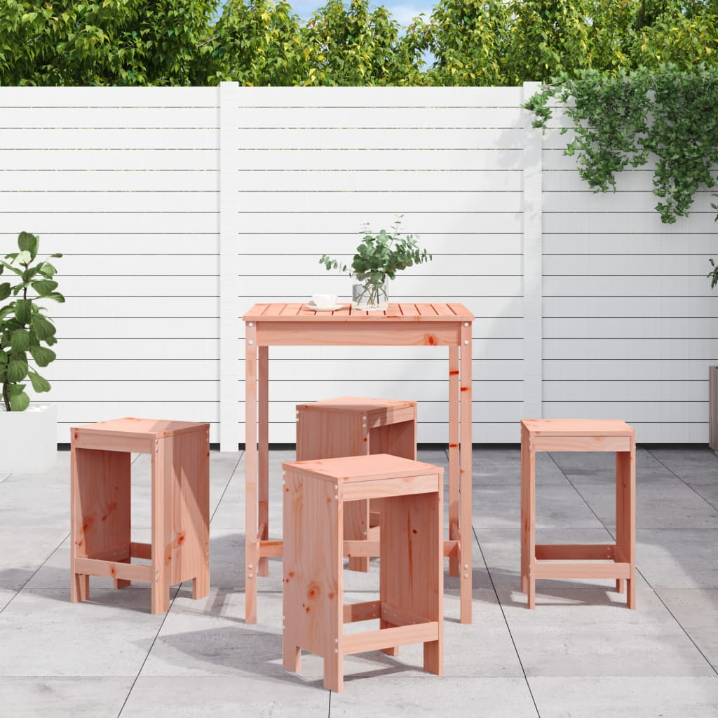 5 Piece Garden Bar Set Solid Wood Douglas