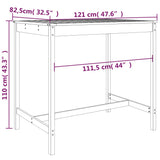 5 Piece Garden Bar Set Solid Wood Douglas