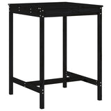 3 Piece Garden Bar Set Black Solid Wood Pine