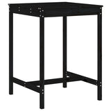 5 Piece Garden Bar Set Black Solid Wood Pine