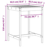 5 Piece Garden Bar Set Solid Wood Douglas