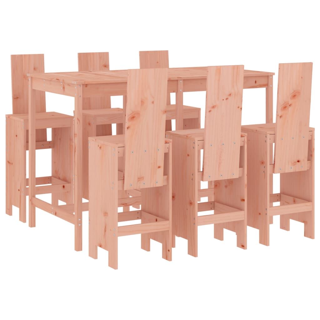 7 Piece Garden Bar Set Solid Wood Douglas