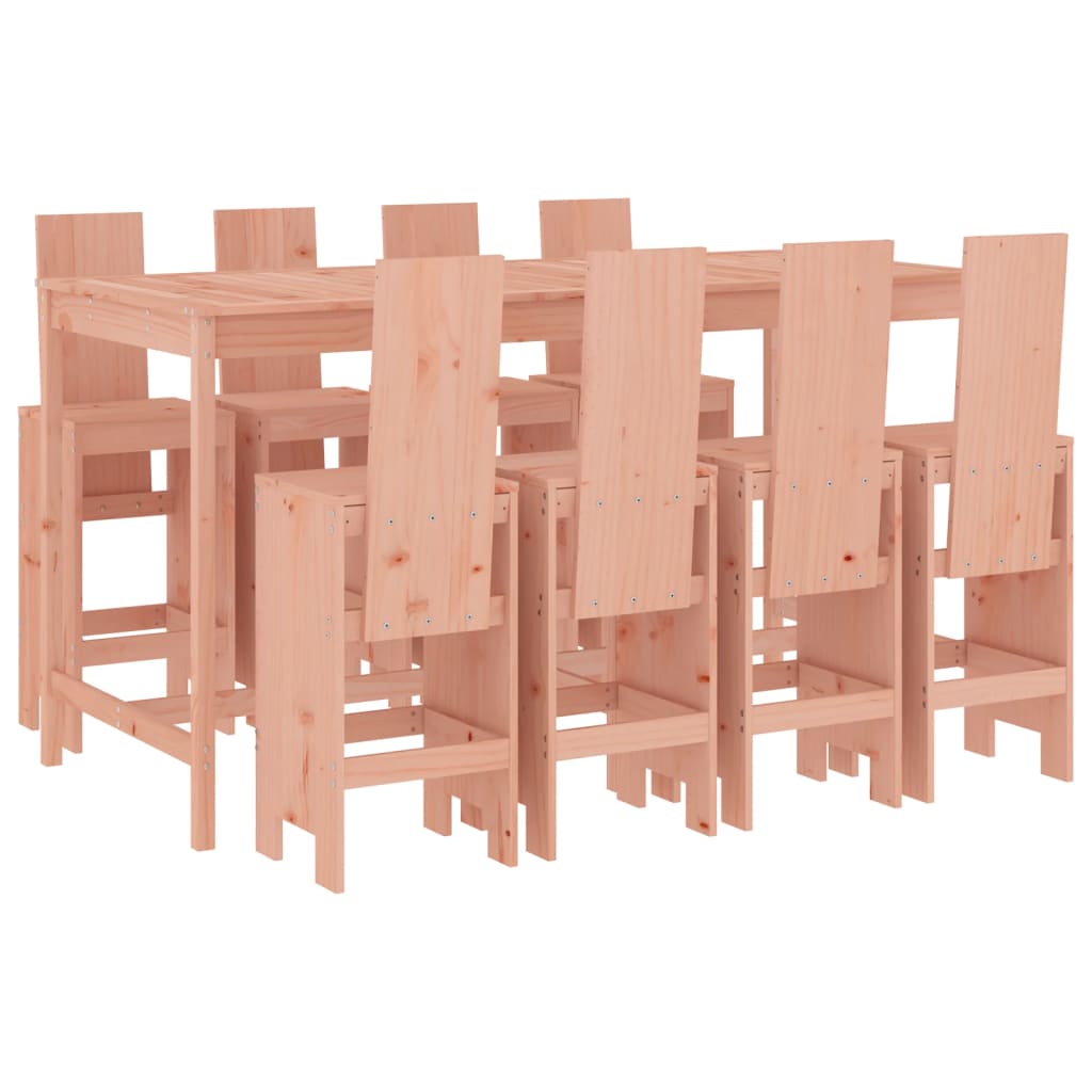 9 Piece Garden Bar Set Solid Wood Douglas