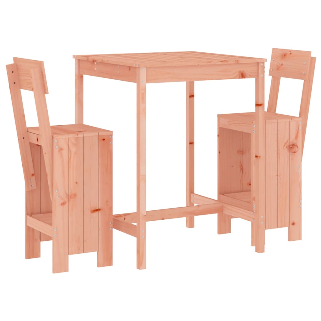 3 Piece Garden Bar Set Solid Wood Douglas