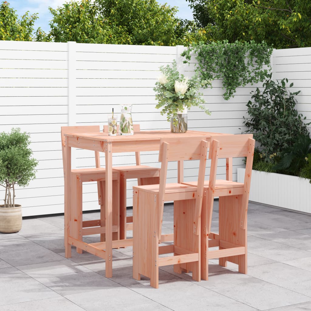 5 Piece Garden Bar Set Solid Wood Douglas