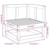 Garden Corner Sofa Impregnated Wood Pine