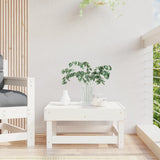 Garden Footstool White Solid Wood Pine