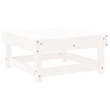 Garden Footstool White Solid Wood Pine