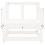 Garden Chairs 2 pcs White Solid Wood Pine