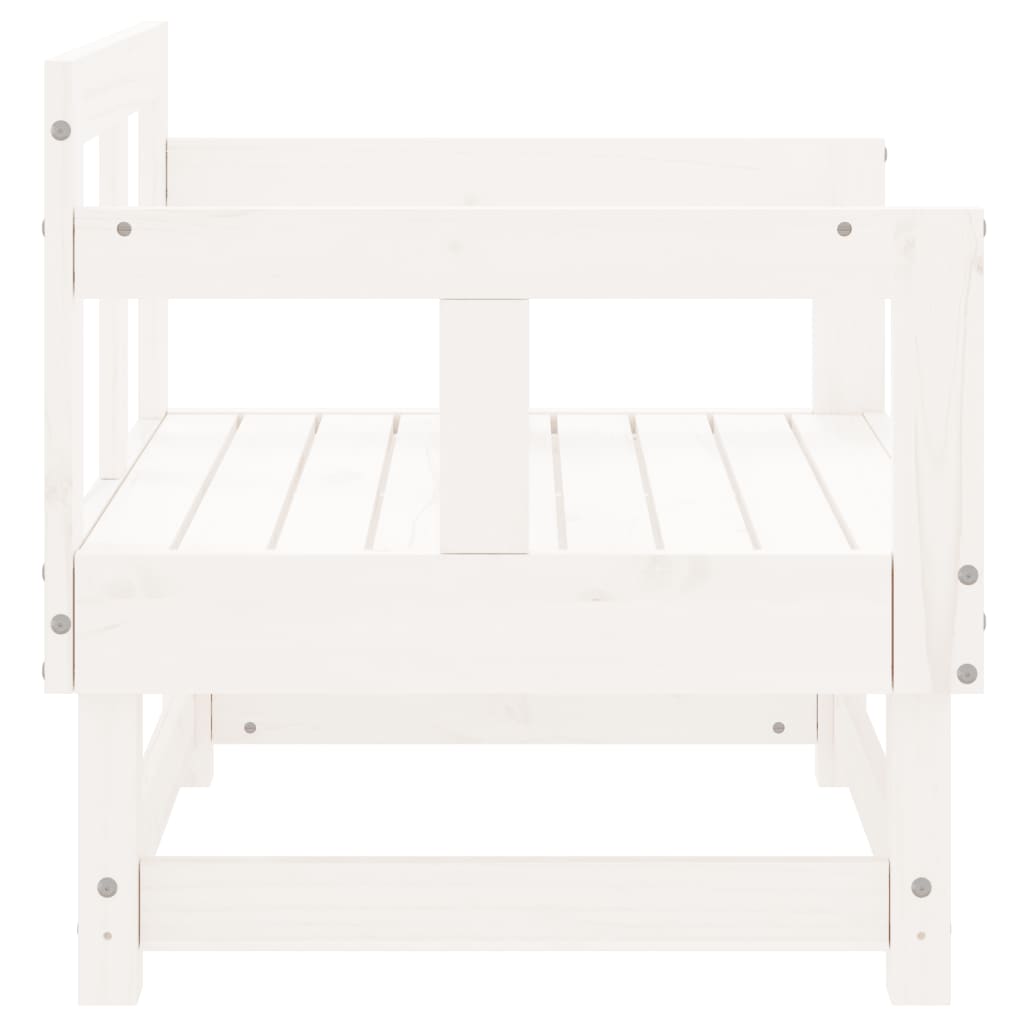 Garden Chairs 2 pcs White Solid Wood Pine