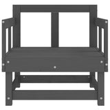 Garden Chairs 2 pcs Grey Solid Wood Pine