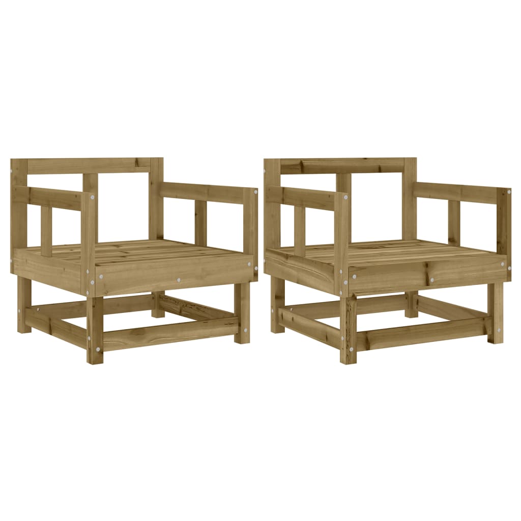 Garden Chairs 2 pcs Impregnated Wood Pine