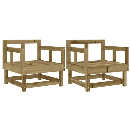 Garden Chairs 2 pcs Impregnated Wood Pine