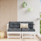 Garden Corner Sofas 2 pcs White Solid Wood Pine