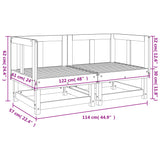 Garden Corner Sofas 2 pcs Grey Solid Wood Pine