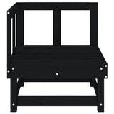 Garden Corner Sofas 2 pcs Black Solid Wood Pine