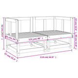 Garden Corner Sofas 2 pcs Black Solid Wood Pine