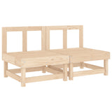 Garden Middle Sofas 2 pcs Solid Wood Pine