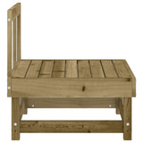 Garden Middle Sofas 2 pcs Impregnated Wood Pine