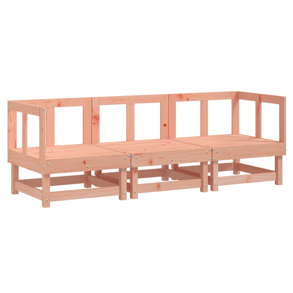 3 Piece Garden Lounge Set Solid Wood Douglas
