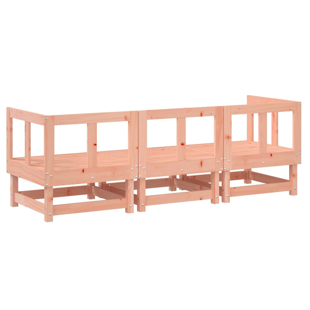 3 Piece Garden Lounge Set Solid Wood Douglas