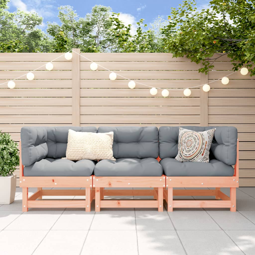 3 Piece Garden Lounge Set Solid Wood Douglas