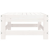 Garden Footstool White Solid Wood Pine