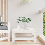 Garden Footstool White Solid Wood Pine