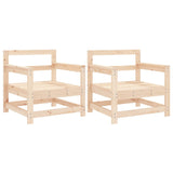 Garden Chairs 2 pcs Solid Wood Pine