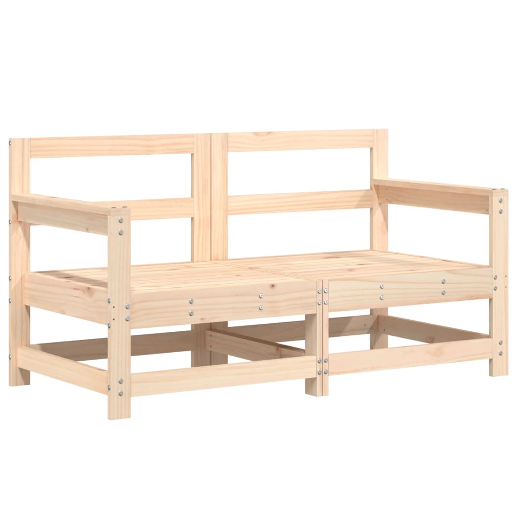 Garden Corner Sofas 2 pcs Solid Wood Pine