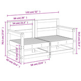 Garden Corner Sofas 2 pcs Grey Solid Wood Pine