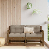 Garden Corner Sofas 2 pcs Honey Brown Solid Wood Pine