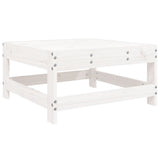 4 Piece Garden Lounge Set White Solid Wood Pine